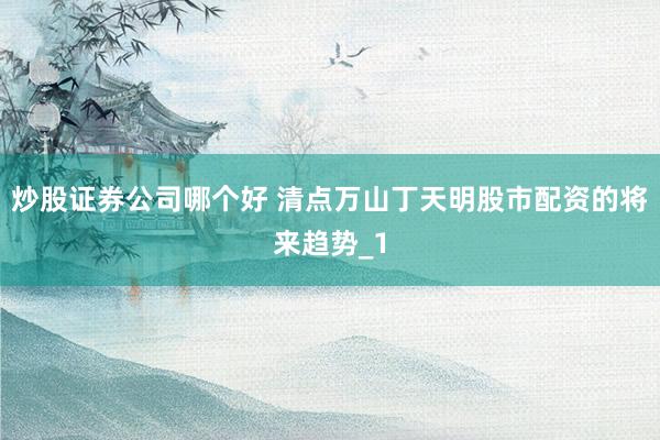 炒股证券公司哪个好 清点万山丁天明股市配资的将来趋势_1