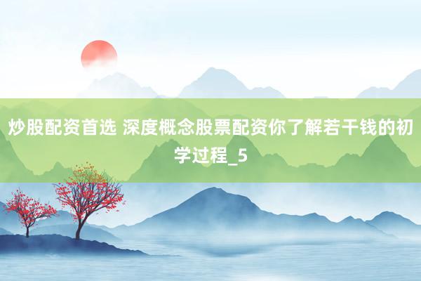 炒股配资首选 深度概念股票配资你了解若干钱的初学过程_5