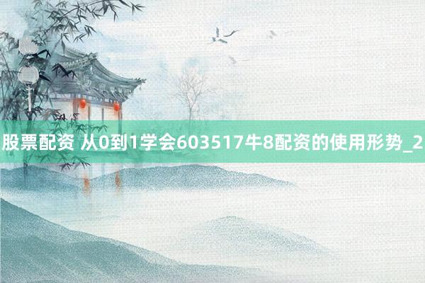股票配资 从0到1学会603517牛8配资的使用形势_2